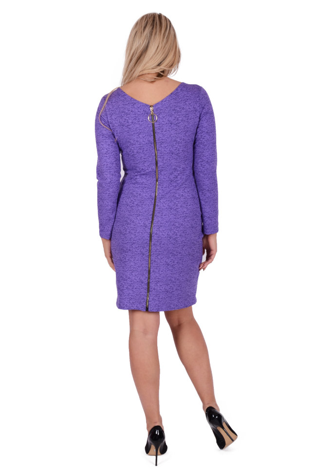 Фото товара 18170, сиреневое платье с молнией