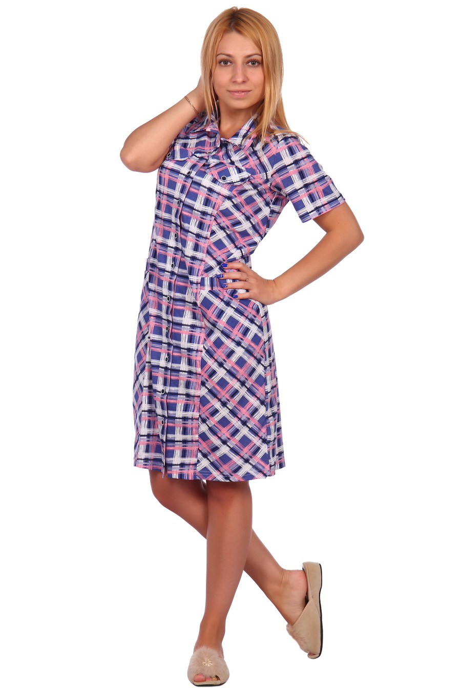 Фото товара 18977, халат в клетку